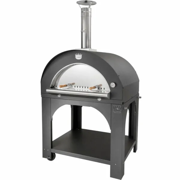 Pulcinella Puulämmitteinen Pizzauuni 100x80 cm. Antrasiitti
