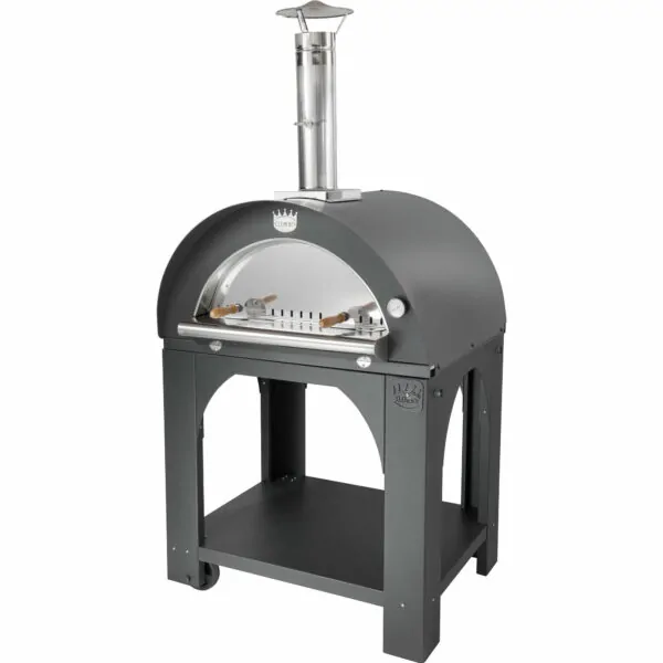 Pulcinella Puulämmitteinen Pizzauuni 80x60 cm. Antrasiitti