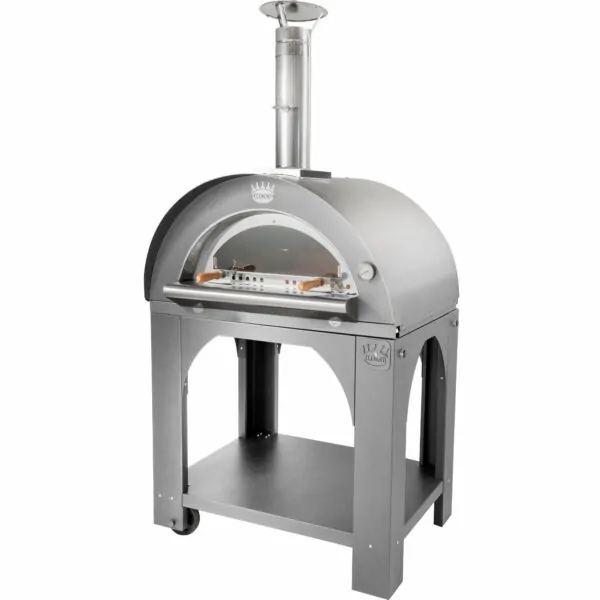 Pulcinella Puulämmitteinen Pizzauuni 80x60 cm. Ruostumaton teräs